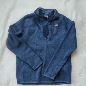 Patagonia Men's Zip-Up Sweater in Deep Blue